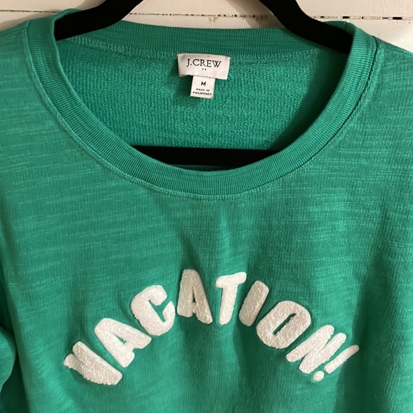 J. Crew Tops - EUC J. Crew Green Vacation Sweatshirt, Size M